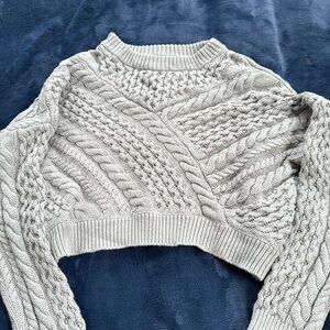 Jessica Simpson Cable Knit Seafoam Green Sweater Size Small